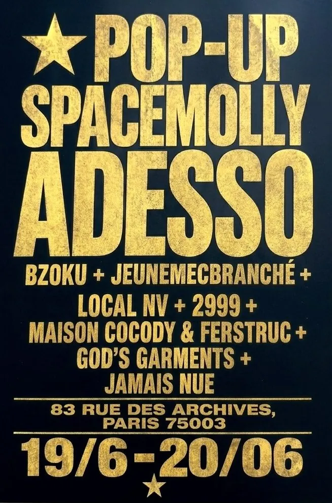 Cartel oficial Pop-Up SpaceMolly Adesso