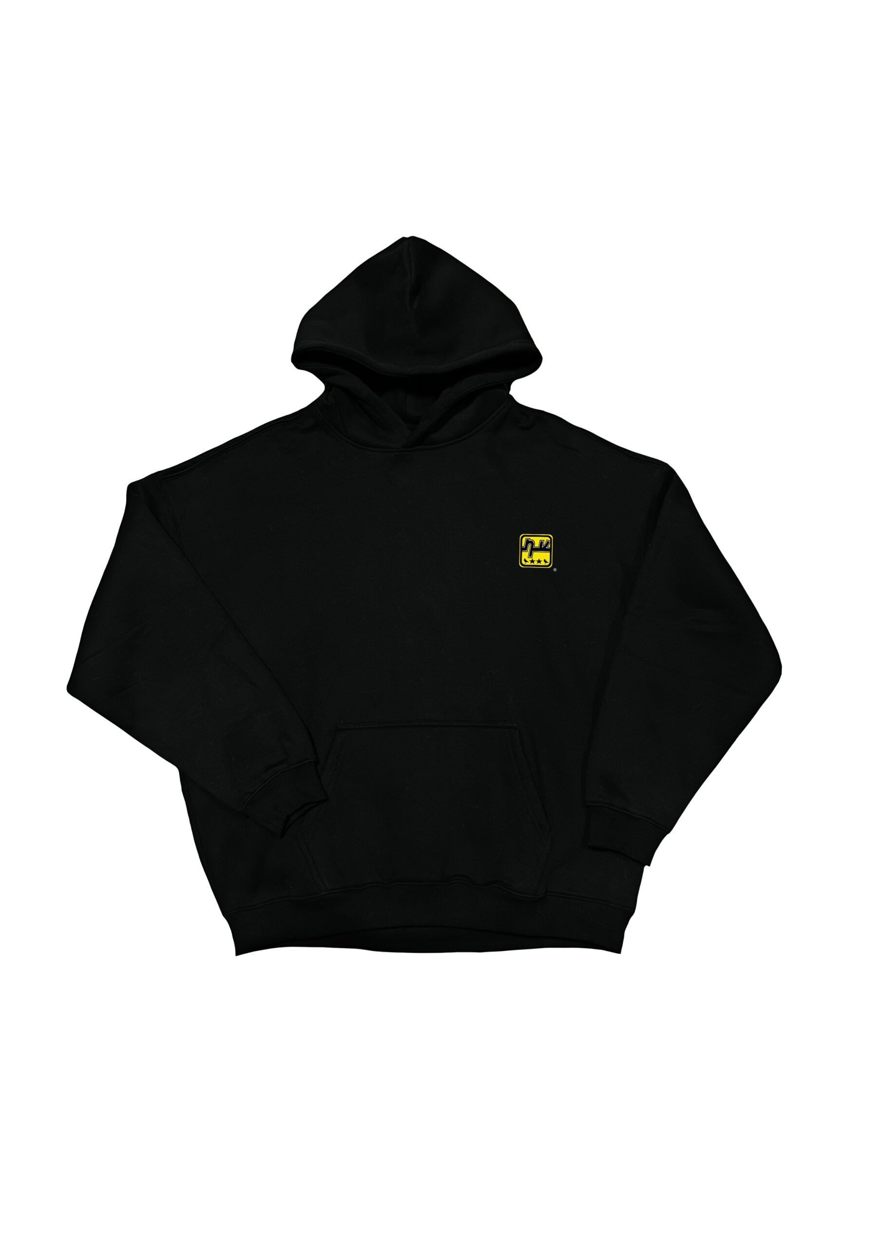 Sudadera negra con capucha oversize de localnv
