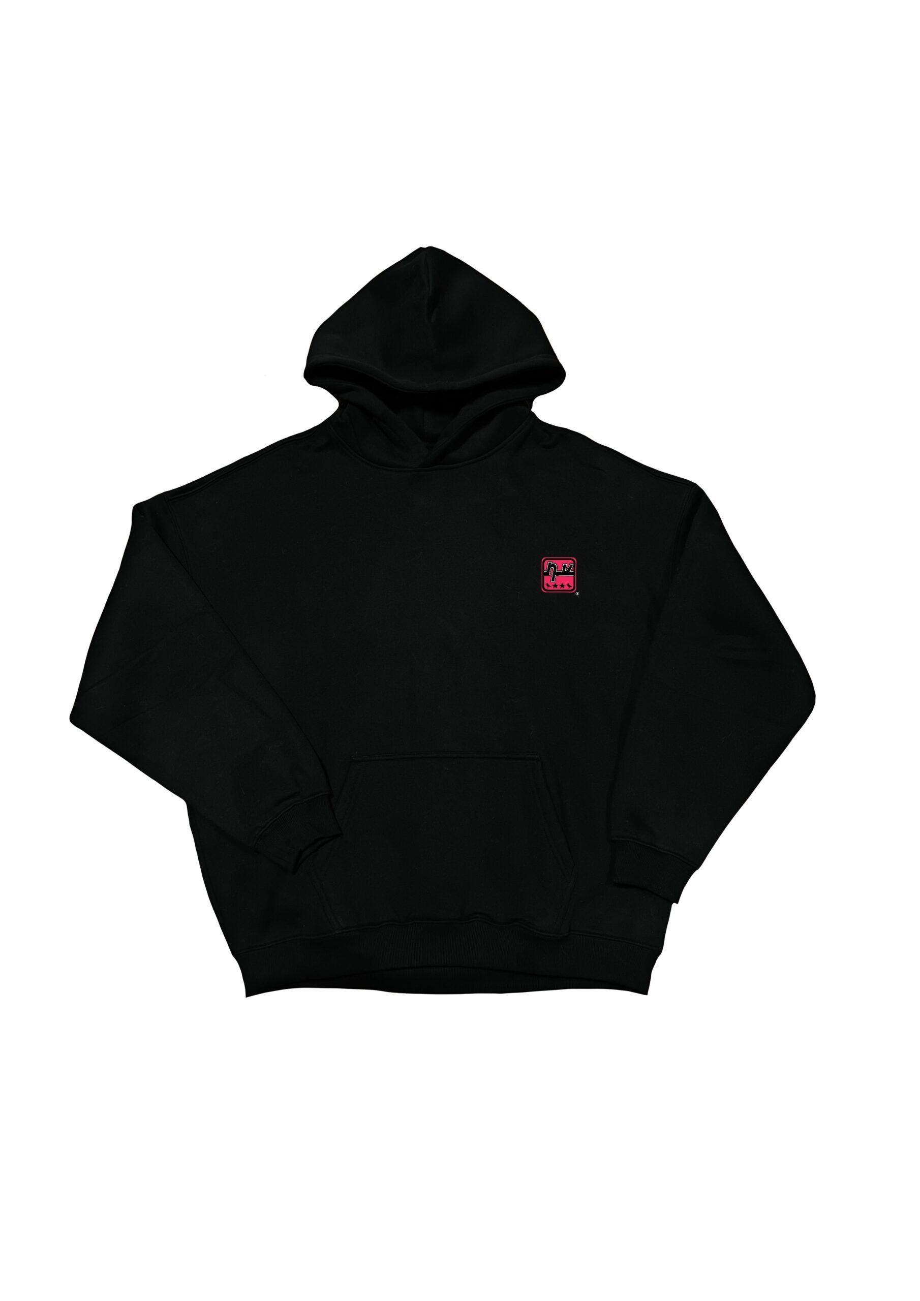 Sudadera negra con capucha oversize localnv