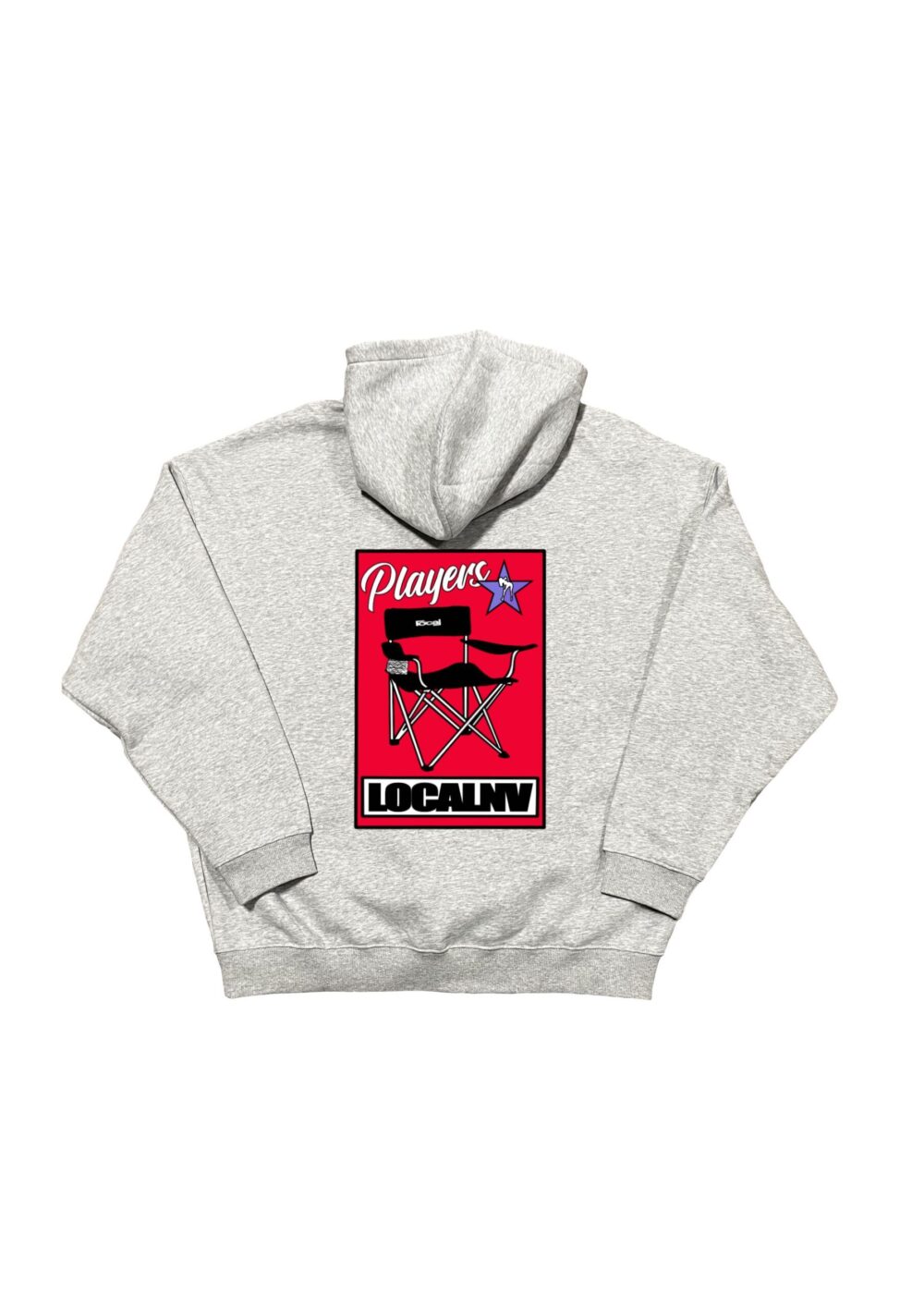 Sudadera gris con capucha localnv
