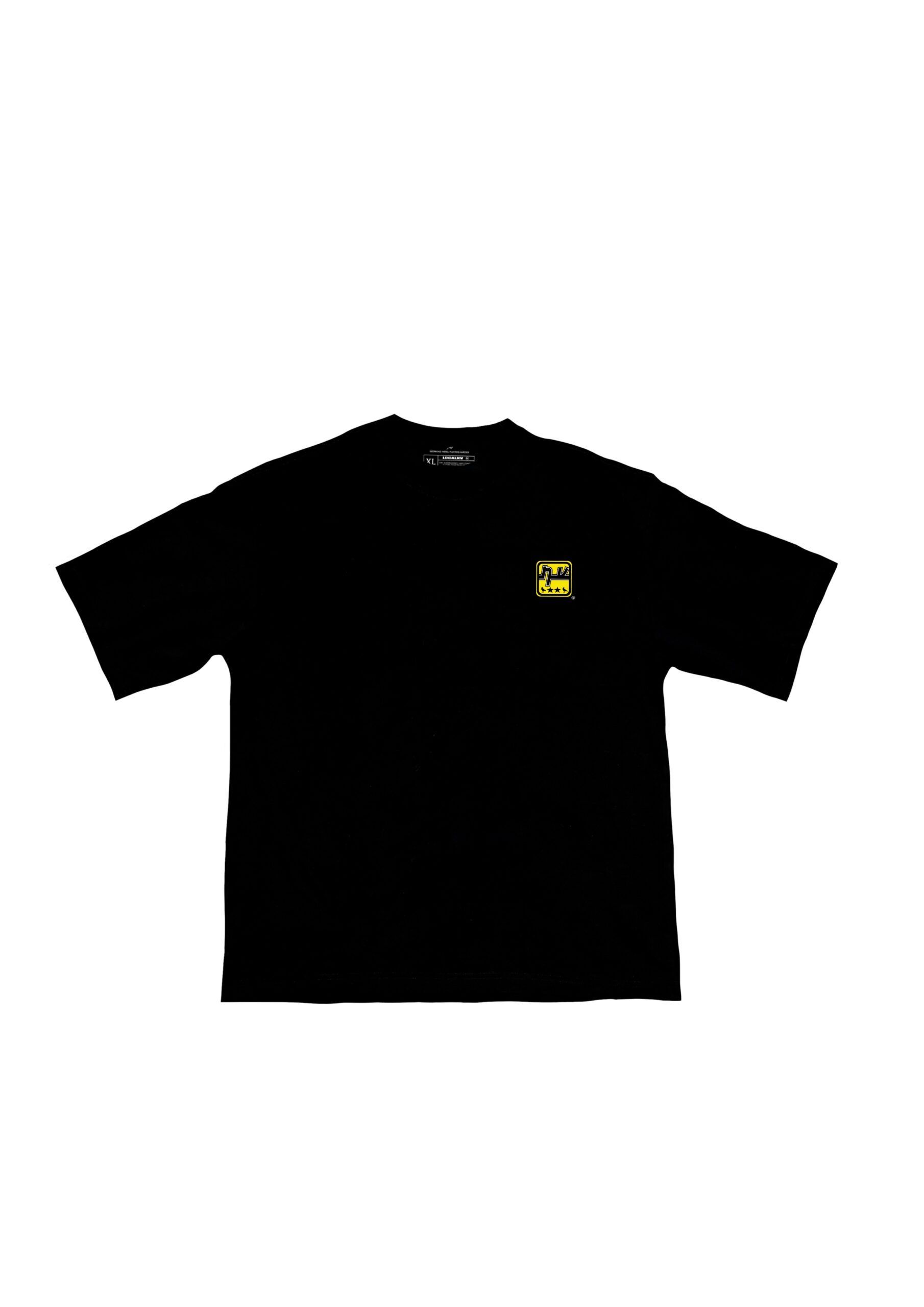 Camiseta negara de manga corta oversize localnv