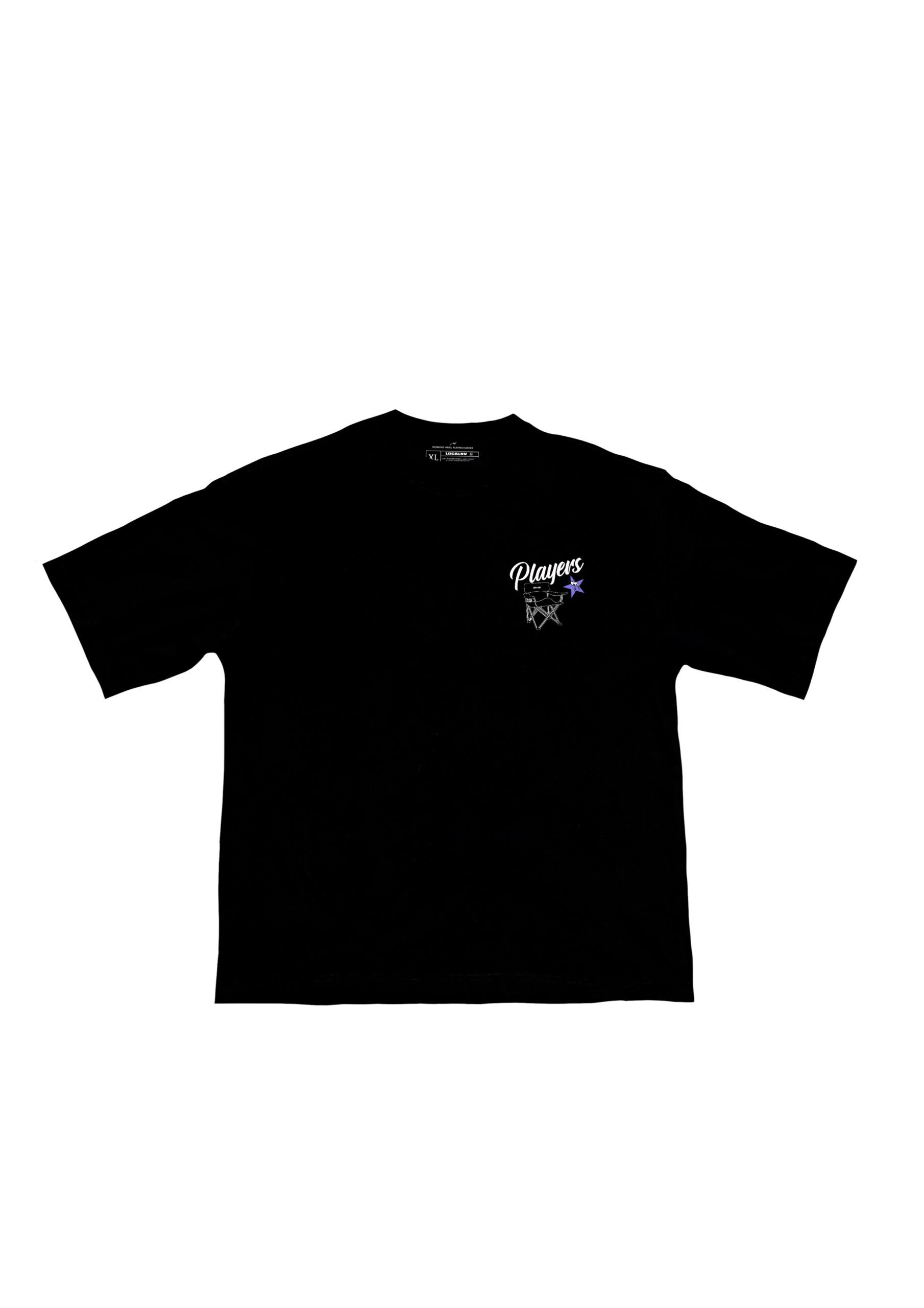 Camiseta negra localnv manga corta