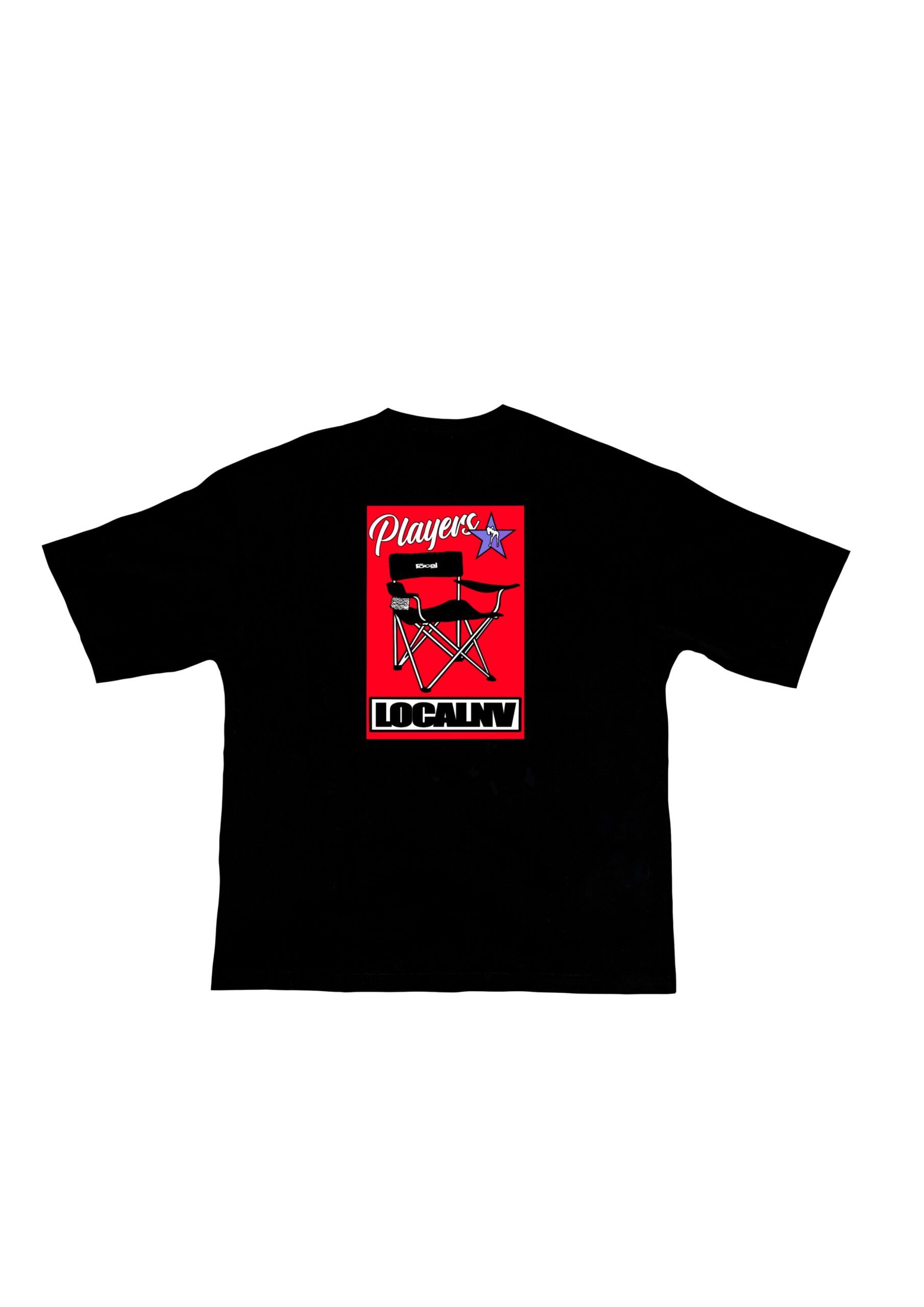 010DROP Camping Chair Camiseta Negra, LOCALNV