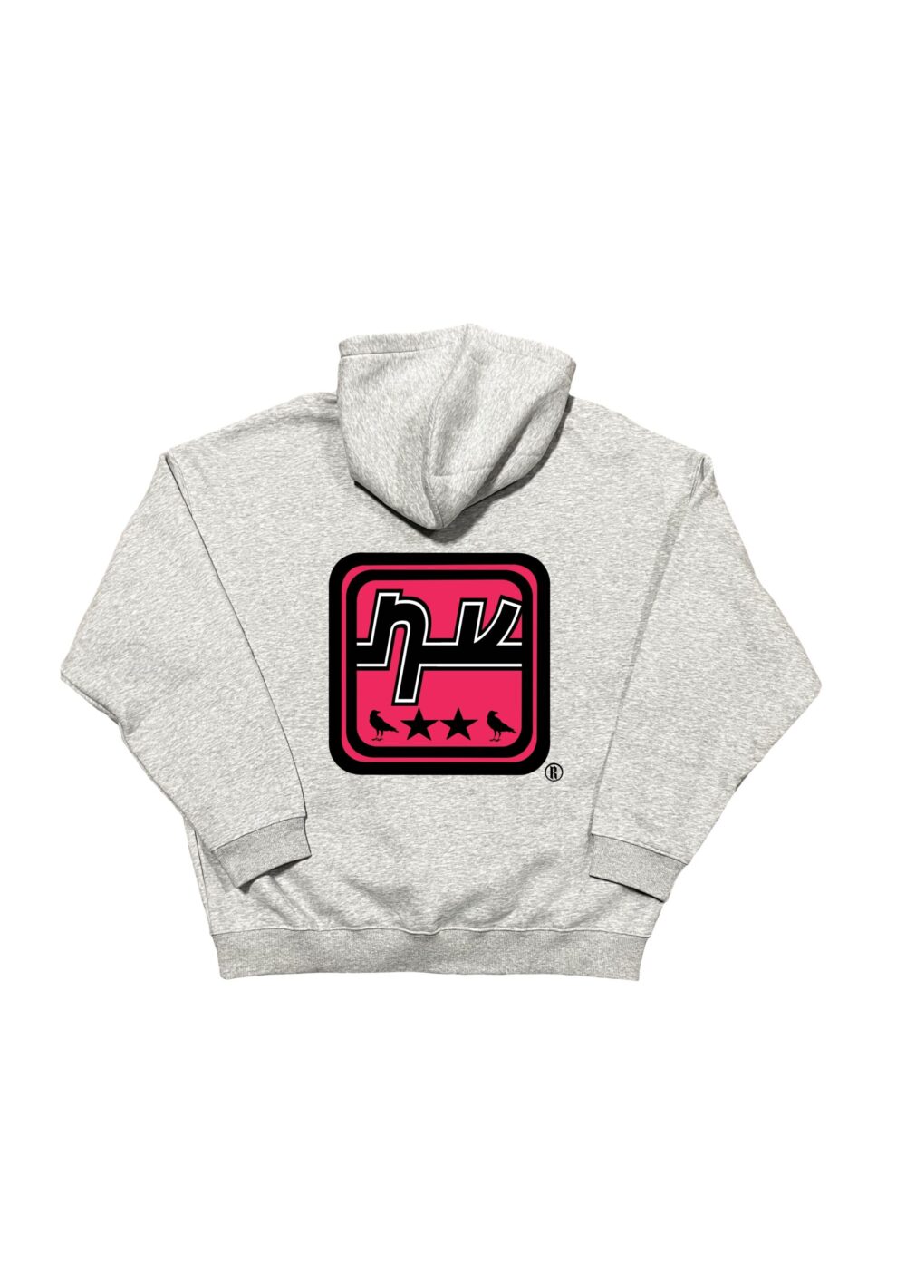 Sudadera gris con capucha localnv 010DROP