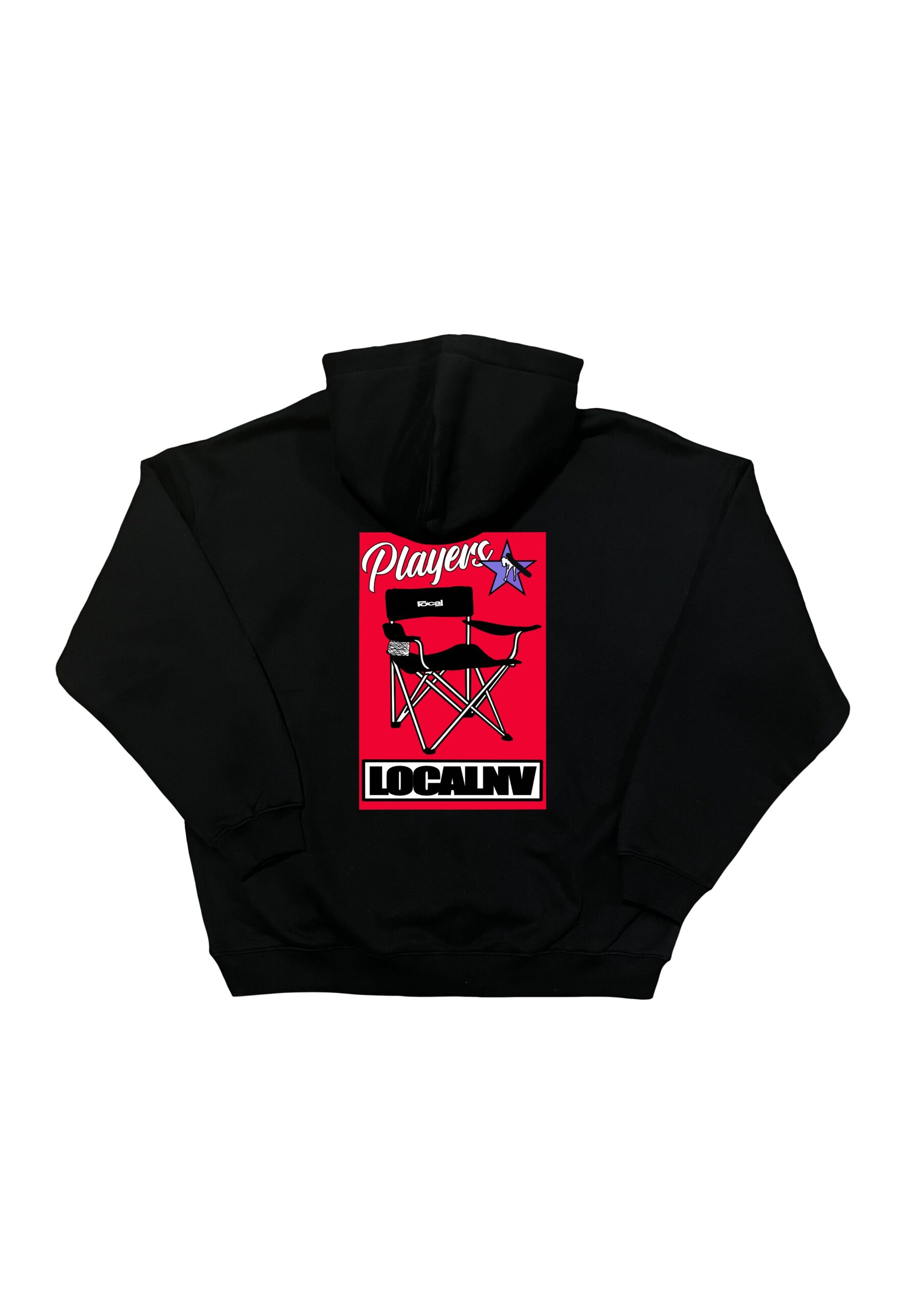 Sudadera negra con capucha localnv 010DROP