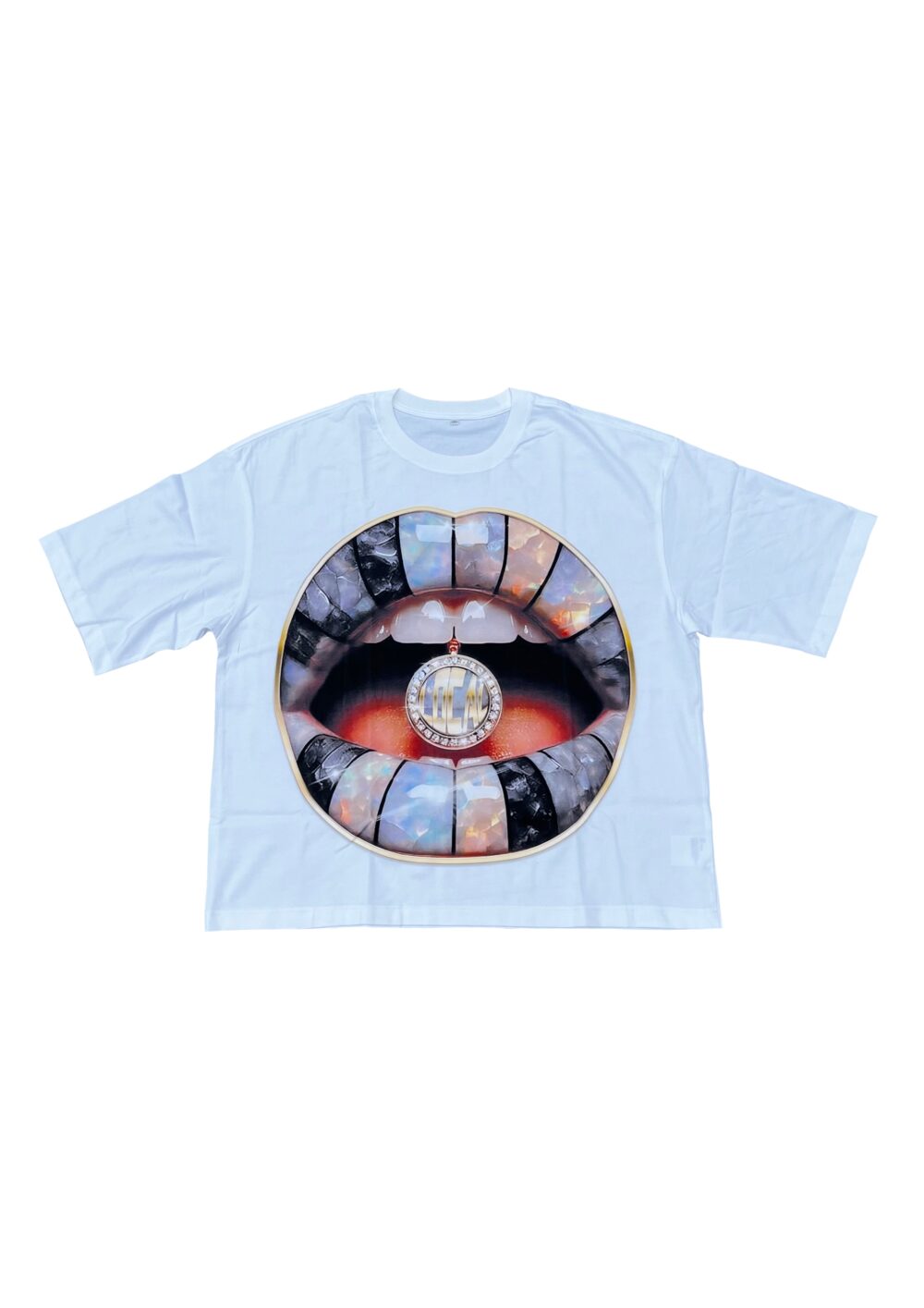 011DROP Camiseta Blanca Cropped, LOCALNV