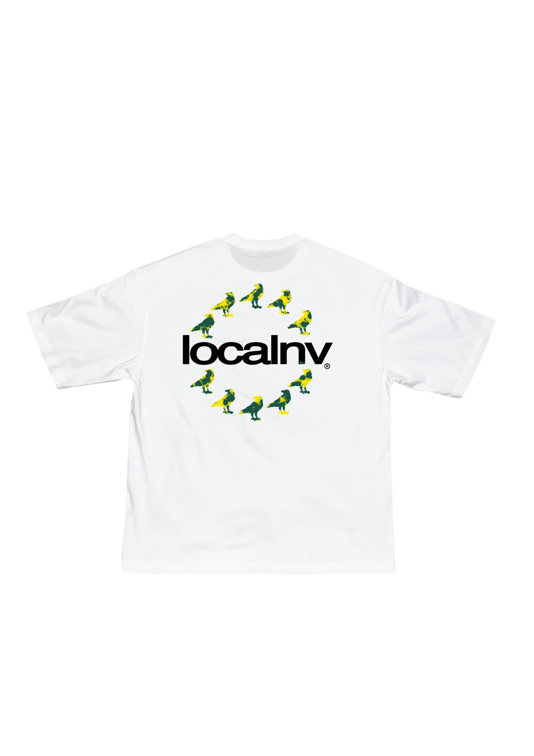 011DROP Yellow Raven Camiseta Blanca, LOCALNV