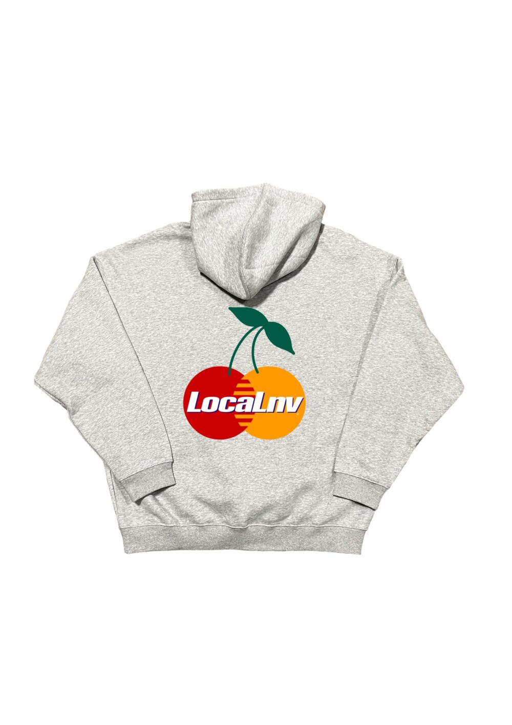 Sudadera gris con capucha localnv 011DROP
