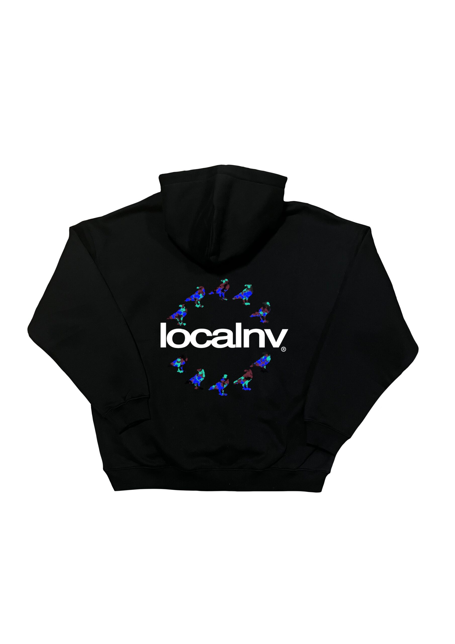 Sudadera negra con capucha localnv 011DROP