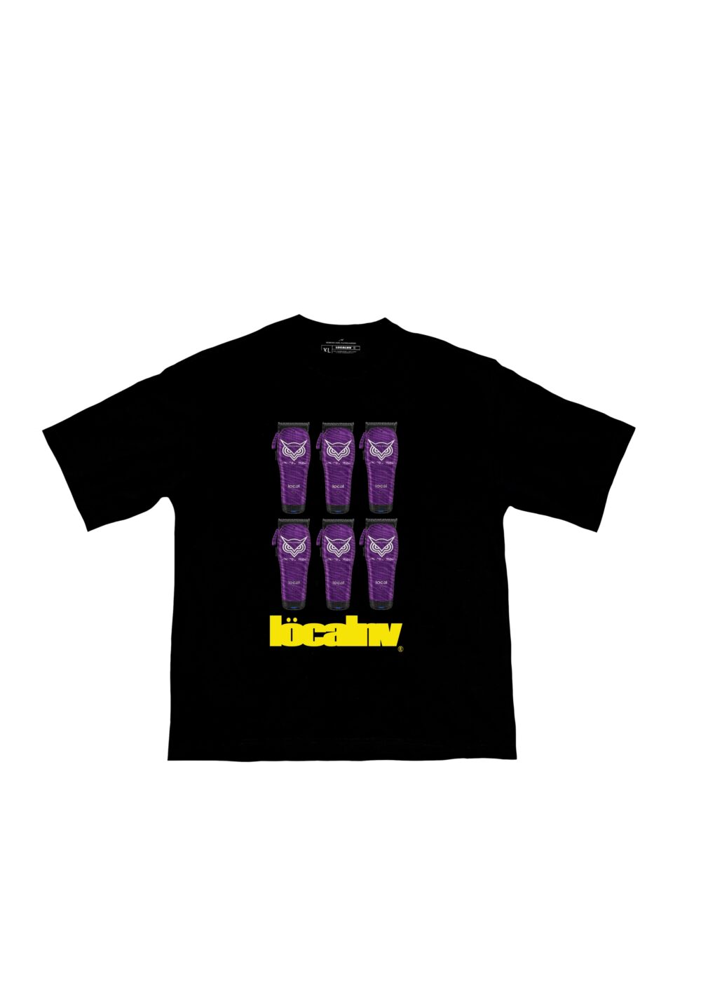 011DROP Cotosbarber Camiseta Negra, LOCALNV