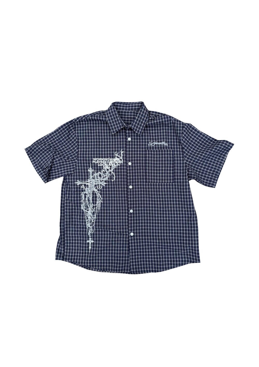 012DROP CHECK CAMISA AZUL