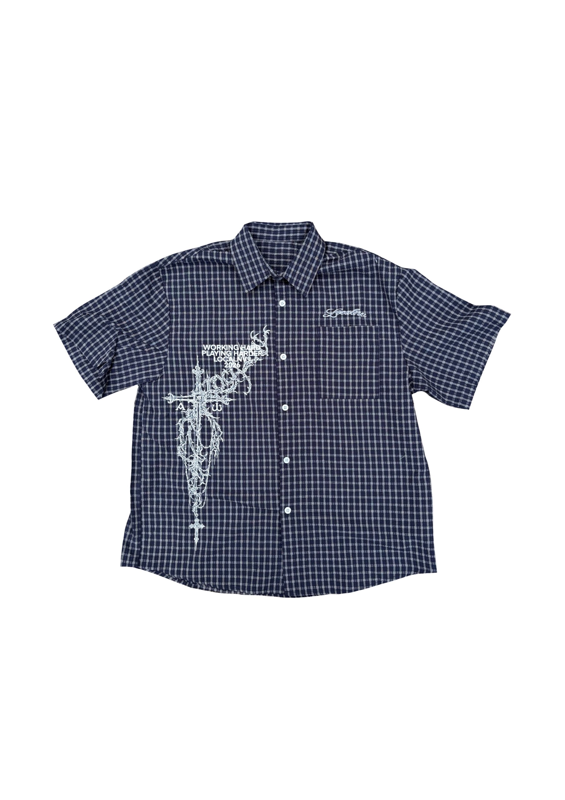 012DROP CHECK CAMISA AZUL