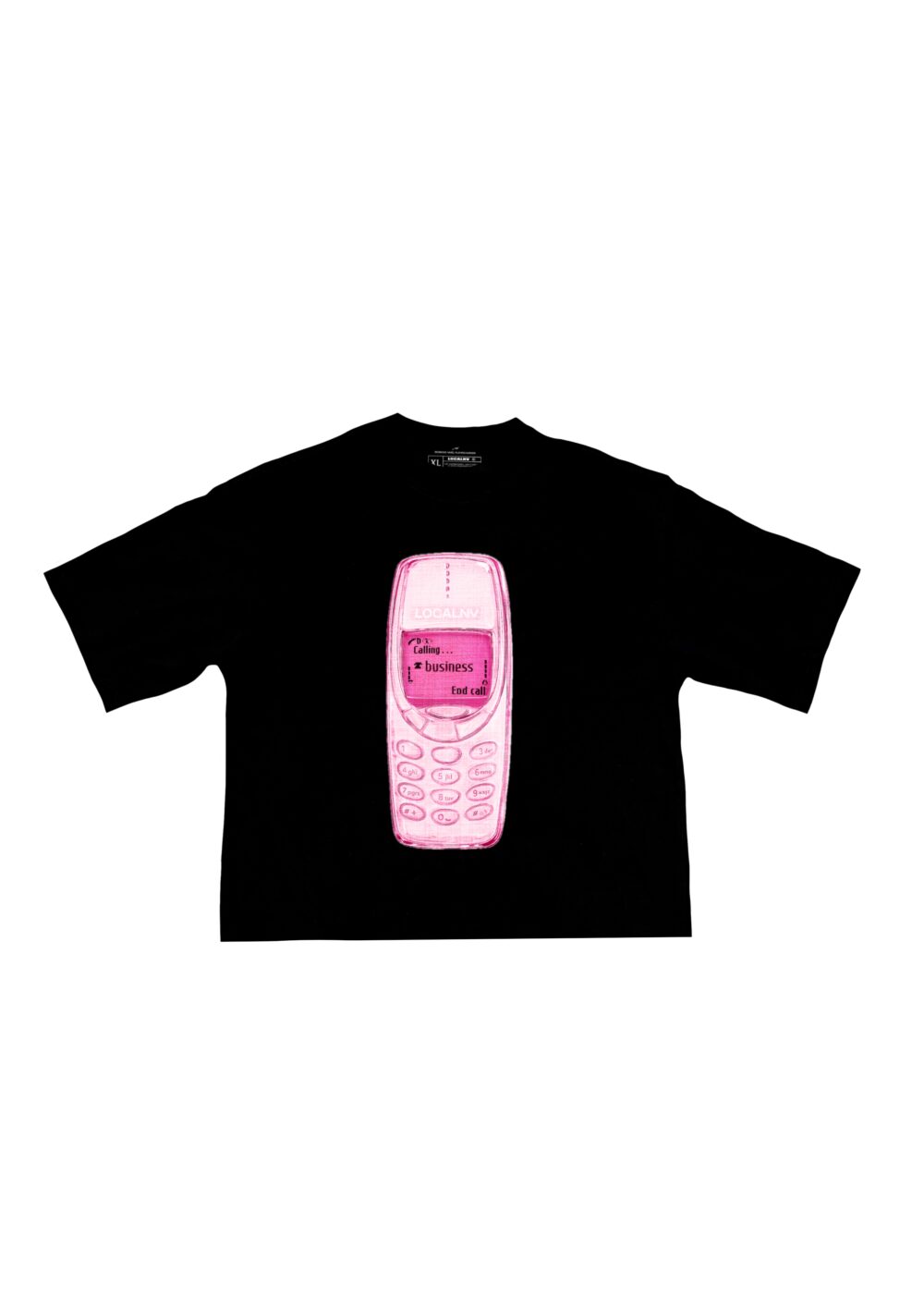 012DROP Nokia Camiseta Negra Cropped, LOCALNV