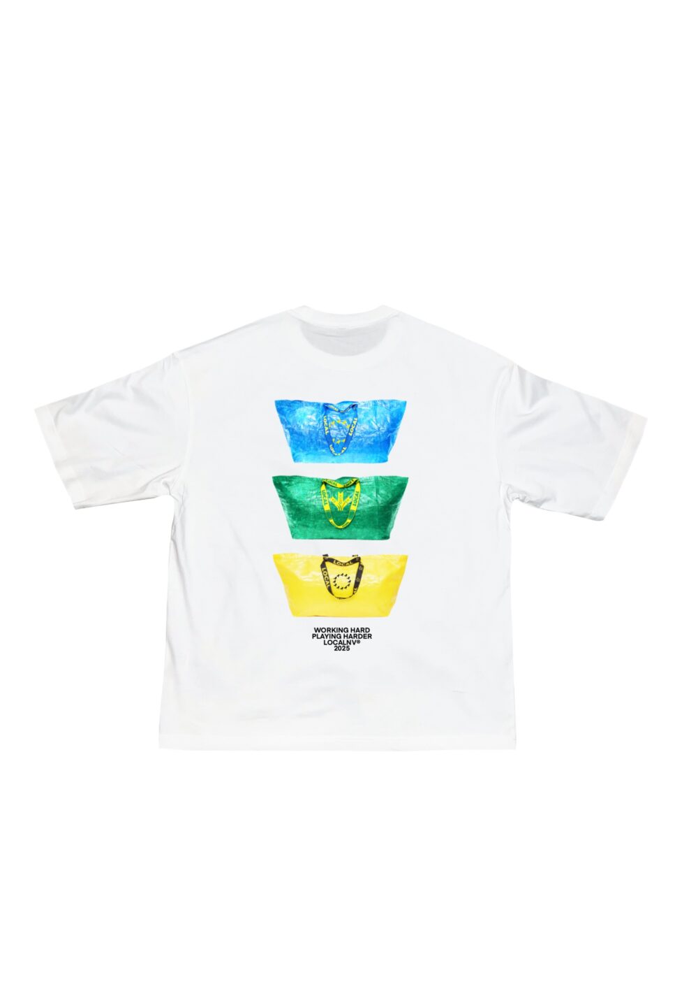 012DROP Tote Bag Camiseta Blanca, LOCALNV