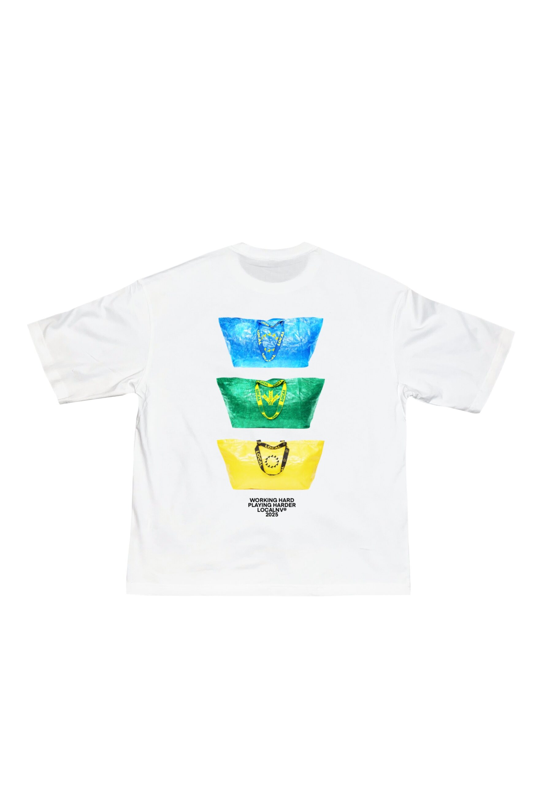 012DROP Tote Bag Camiseta Blanca, LOCALNV