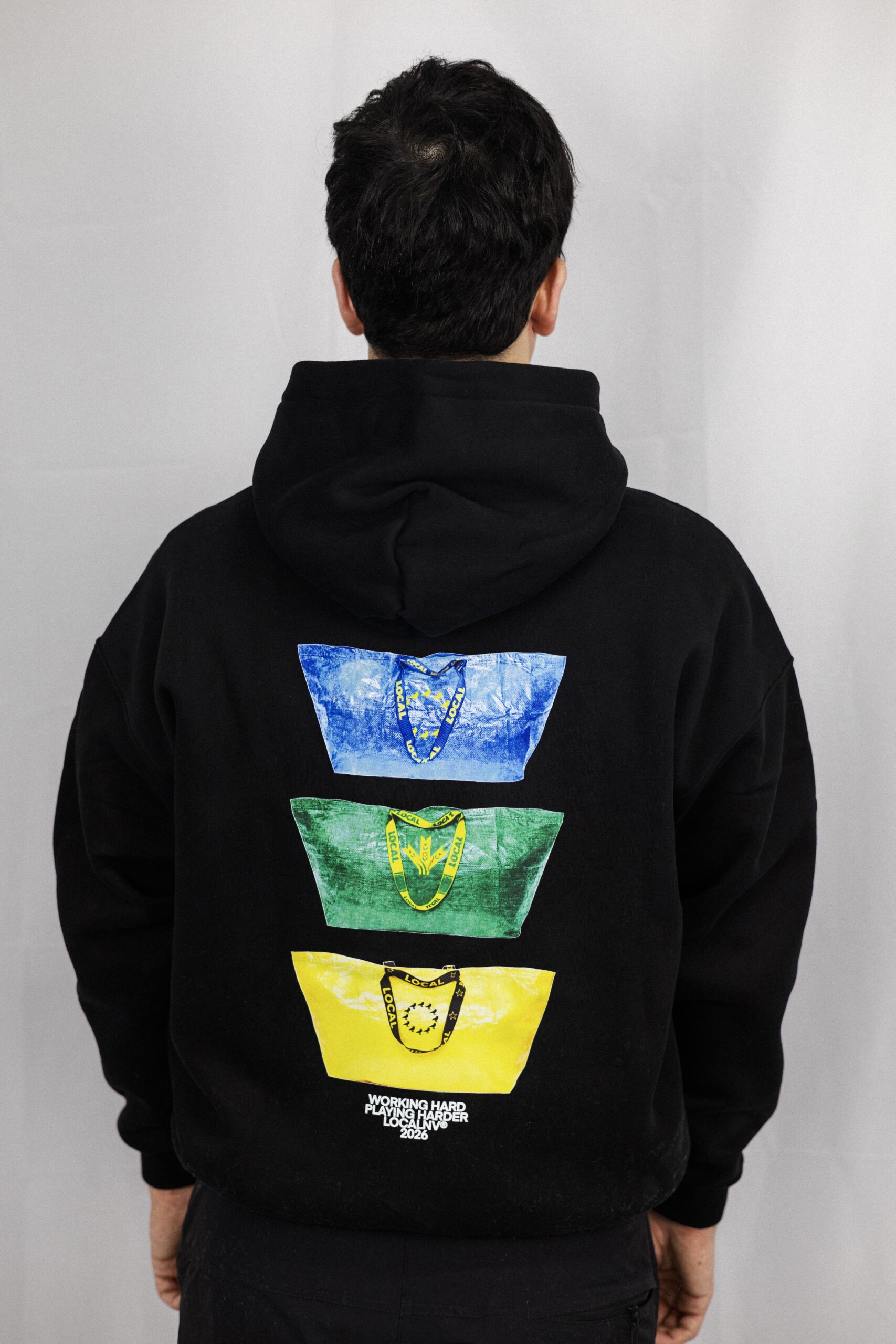012DROP TOTE BAG SUDADERA NEGRA - Imagen 4
