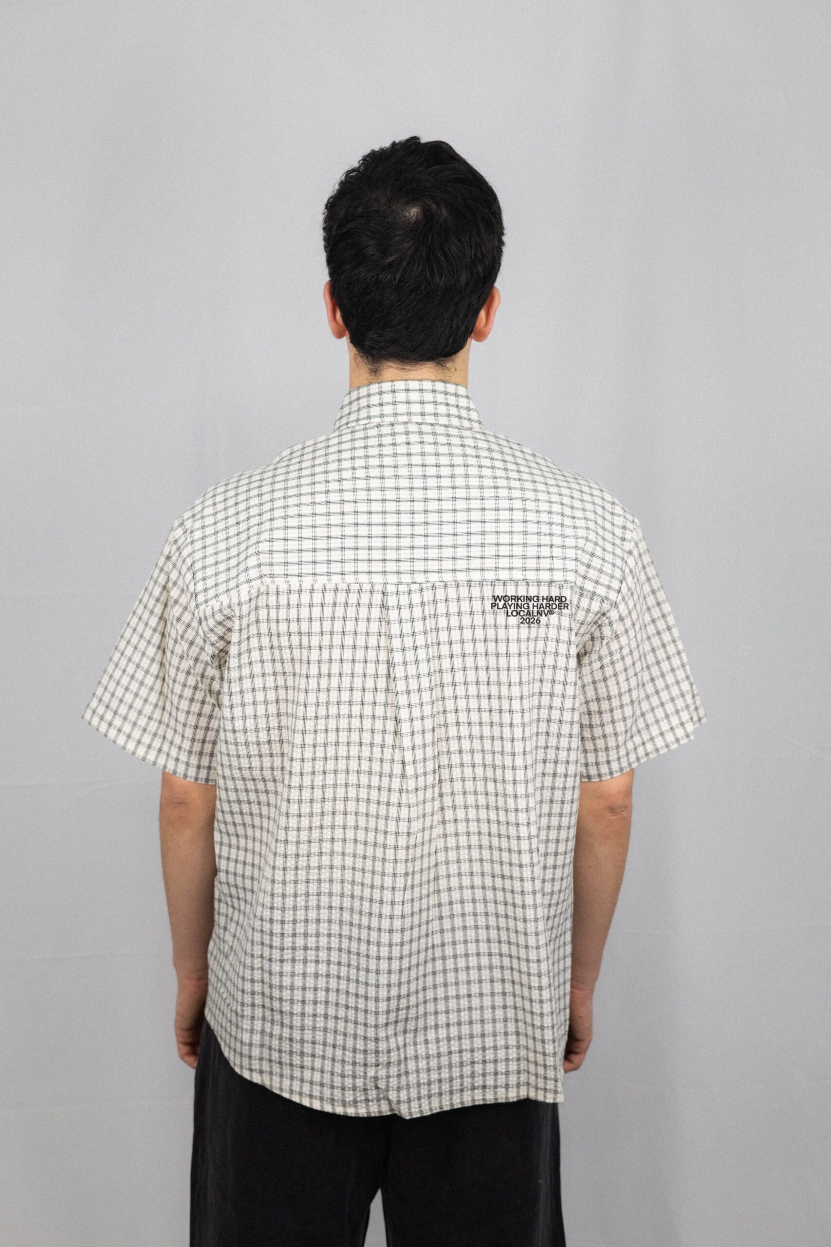 012DROP CHECK CAMISA BEIGE - Imagen 4