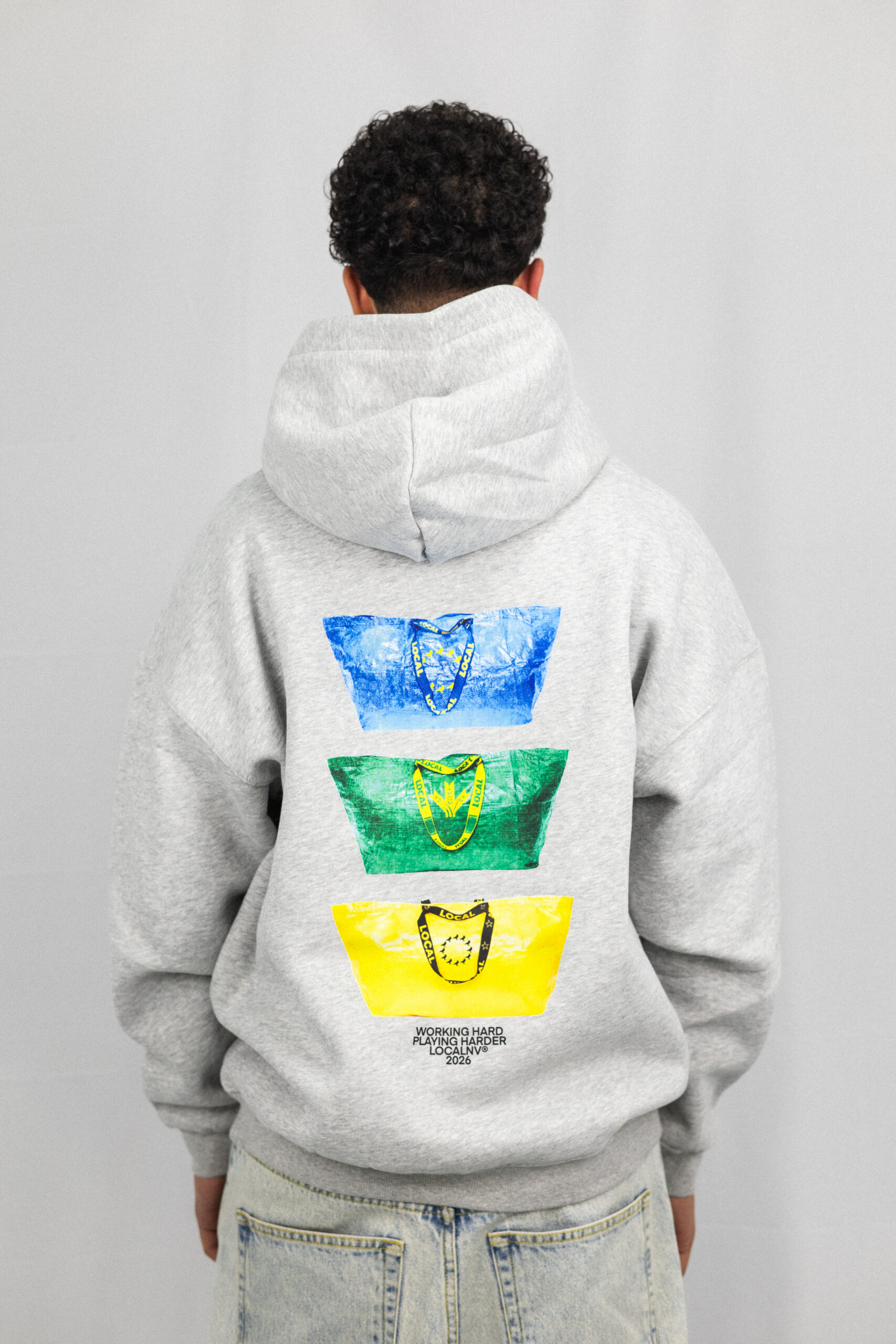 012DROP TOTE BAG SUDADERA GRIS - Imagen 4