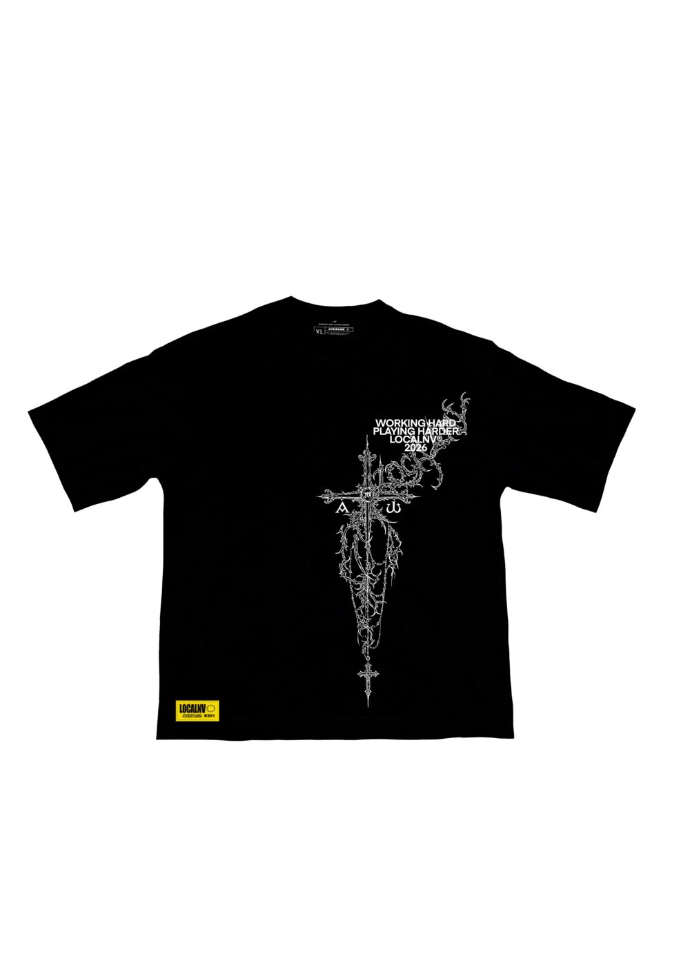 013DROP VICTORY CROSS CAMISETA NEGRA