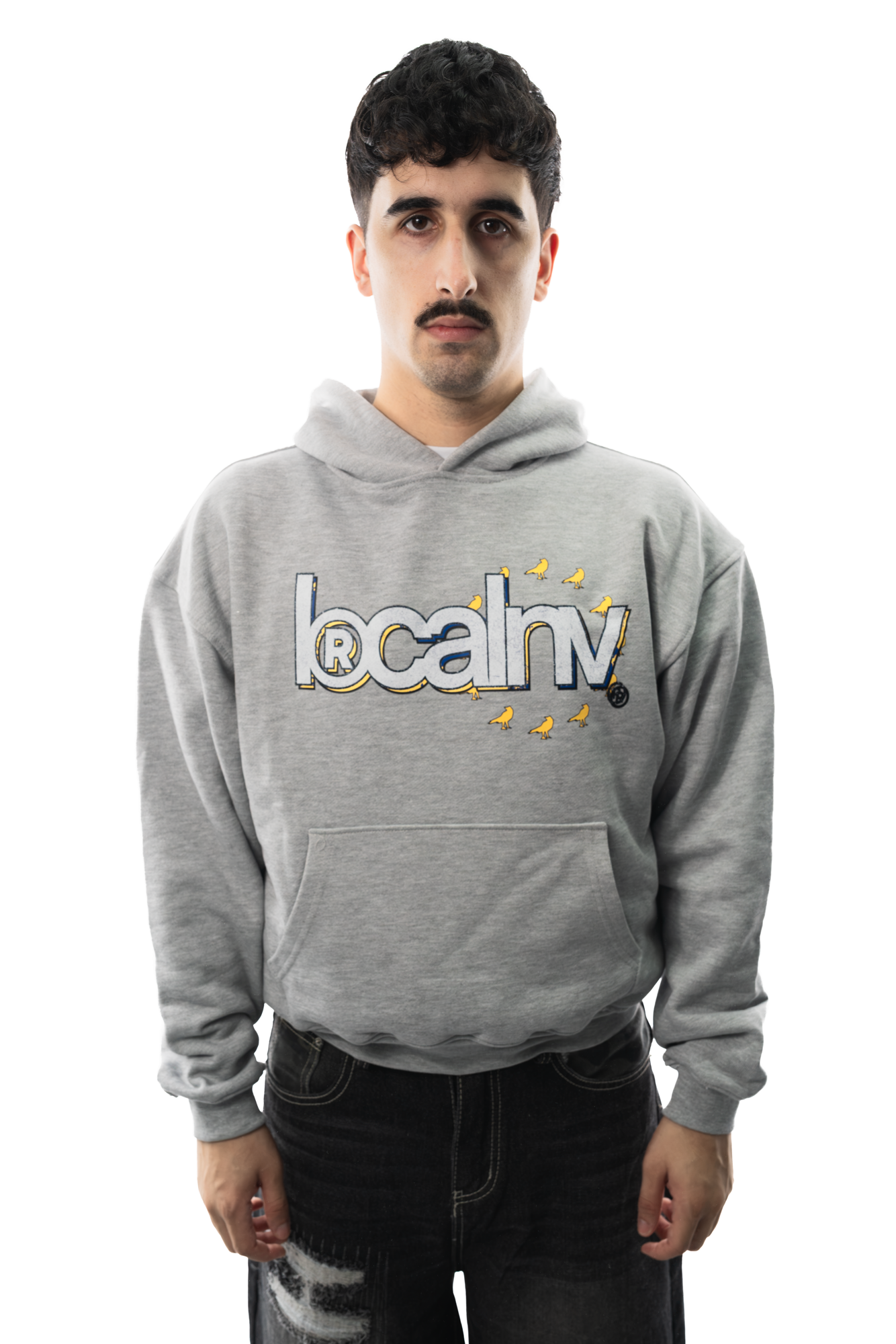 013DROP WORDMARK SUDADERA GRIS - Imagen 3