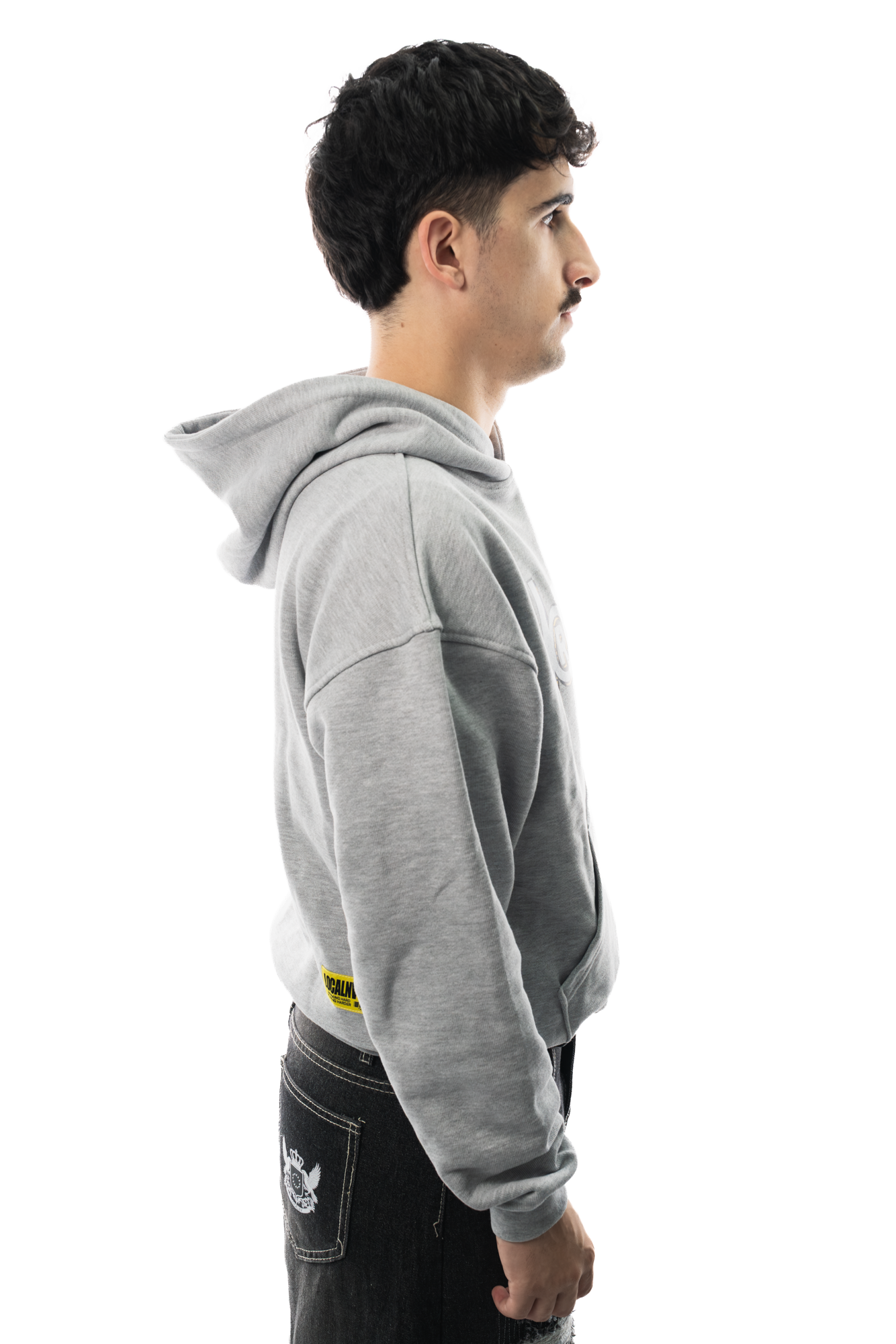 013DROP WORDMARK SUDADERA GRIS - Imagen 5