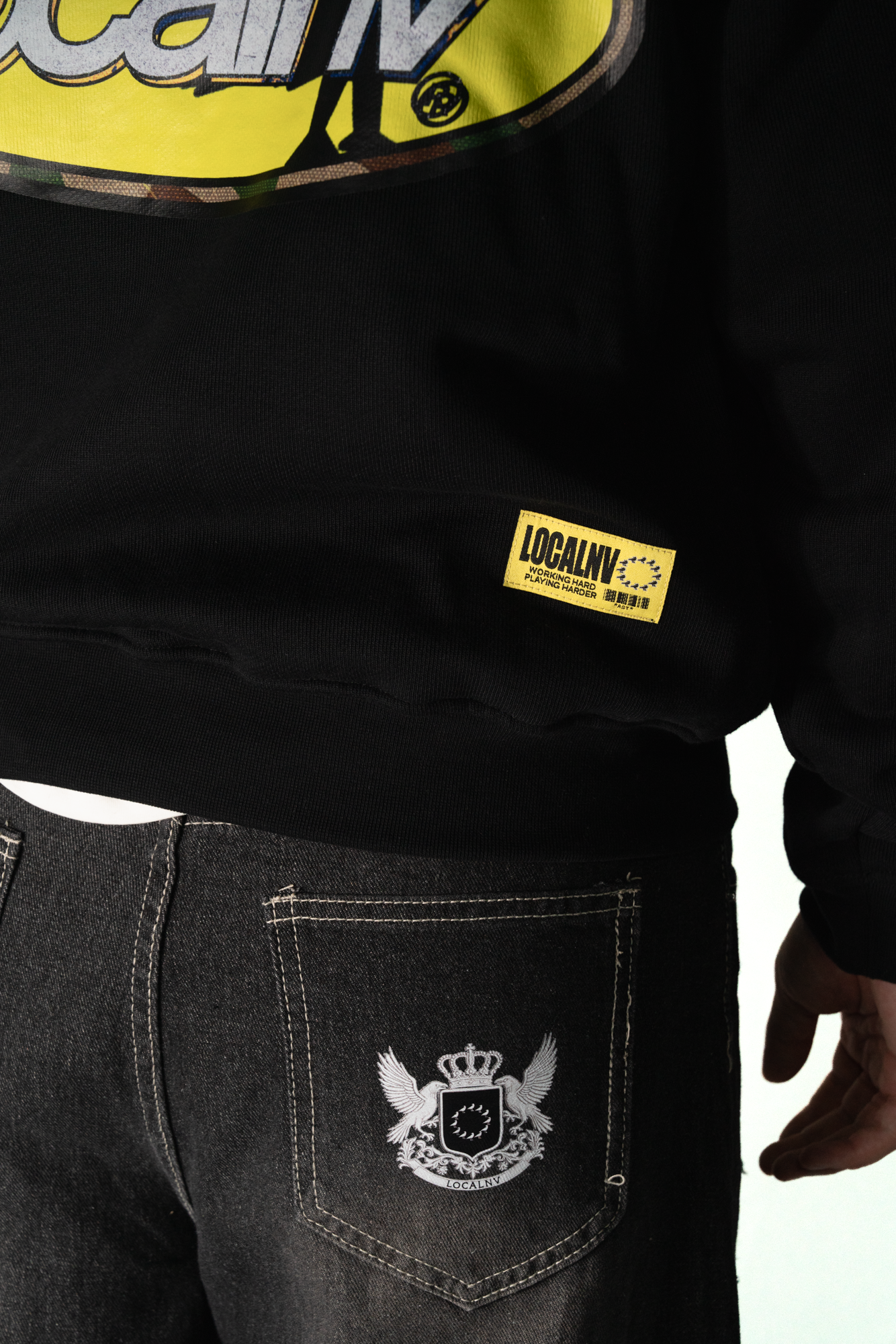 013DROP WORDMARK SUDADERA NEGRA - Imagen 8